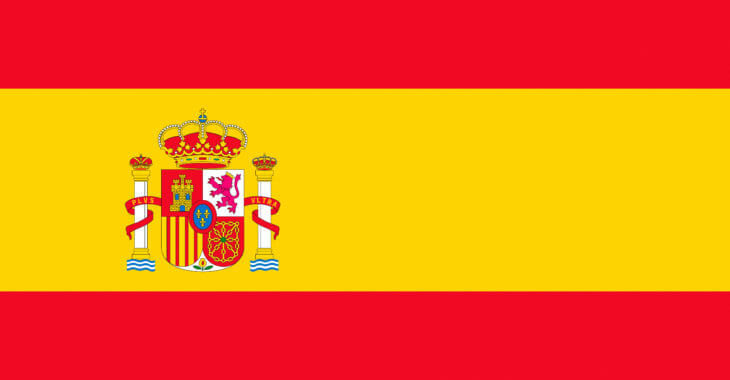 Španělská vlajka. Studium ve Španělsku. MSM Academy